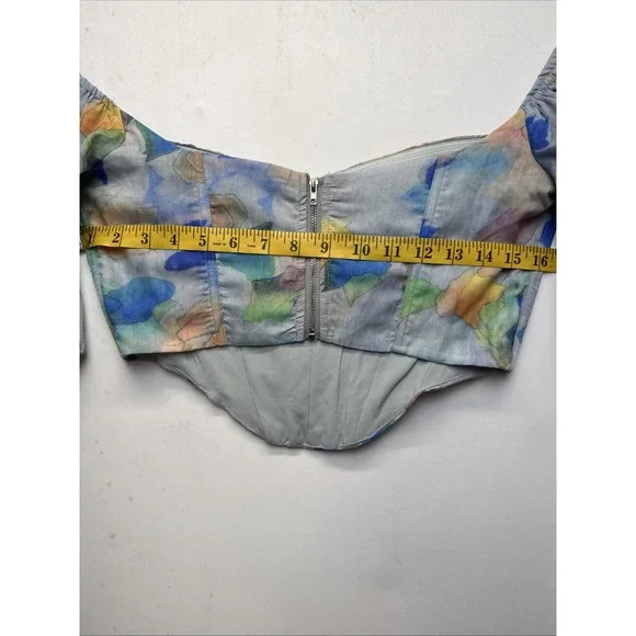 Fashion, Nova Butterfly_chic_clothing wWatercolor Corset Top Size Medium - Picture 10 of 13